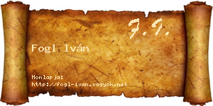 Fogl Iván névjegykártya