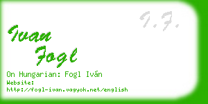 ivan fogl business card