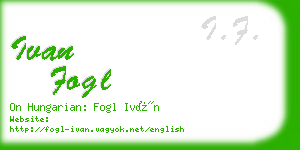 ivan fogl business card